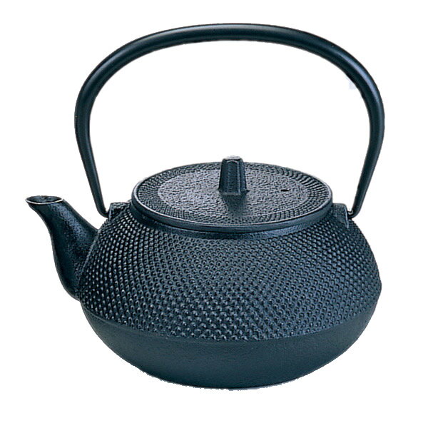 楽天市場】岩鋳 岩鋳 南部鉄器鉄瓶 18型平丸アラレ 電磁対応 黒焼付