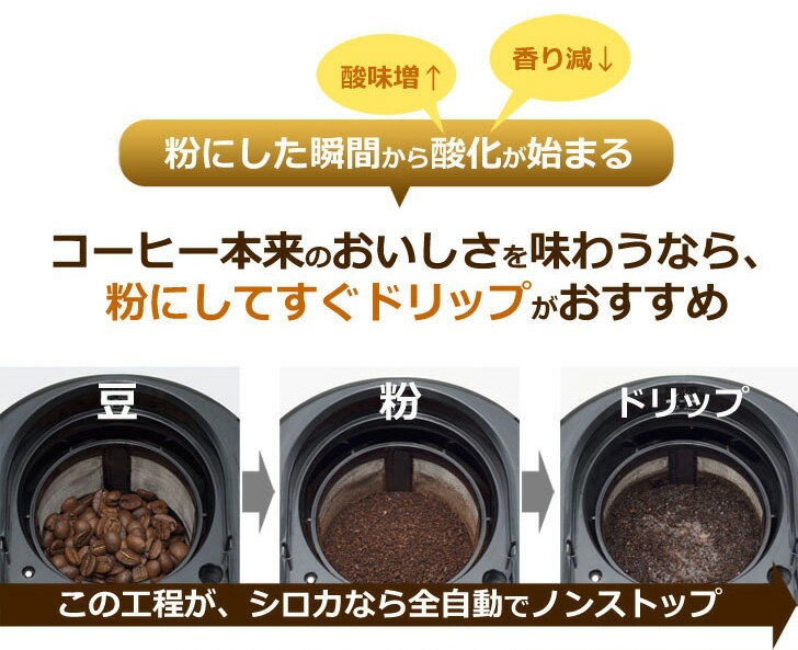 シロカ 全自動コーヒーメーカー SC-A211(1台)