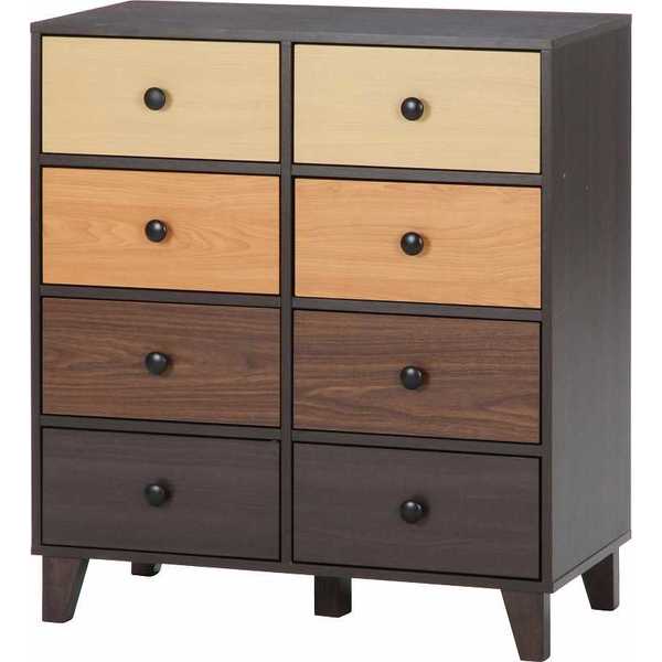 楽天市場】不二貿易 桐製 マルチカラフル5段ボックス シンクエ 2(1台