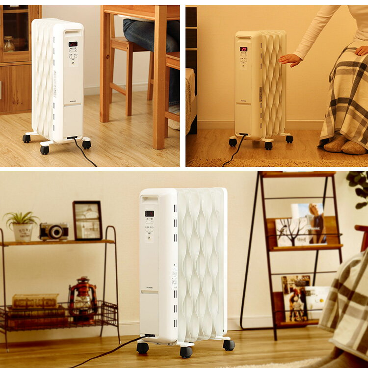 IRIS ウェーブ型オイルヒーター IWH2-1208M-W