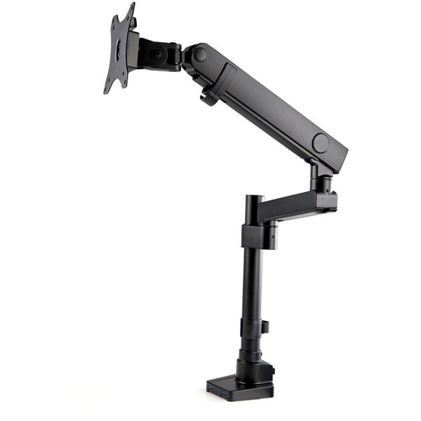 STARTECH.COM StarTech.com 液晶モニターアーム ポールマウント型 クランプ式/グロメット式 VESA規格34インチディスプレイ対応 2ポートUSBハブ搭載 ケーブル収納可能 ARMPIVOT2USB3