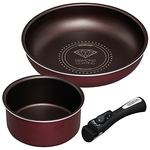 アイリス　キッチンシェフ　ダイヤモンドコートパン IH対応】KITCHEN CHEF ダイヤモンドコートパン 12点セット ISN-SE12