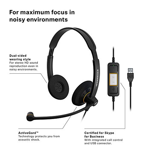 SENNHEISER 両耳USBヘッドセット SC 60 USB ML