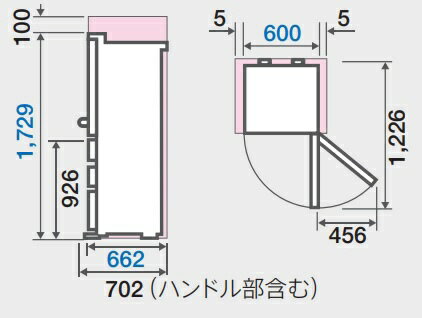 AQUA 355L 4ドアノンフロン冷蔵庫 AQR-36G(S)