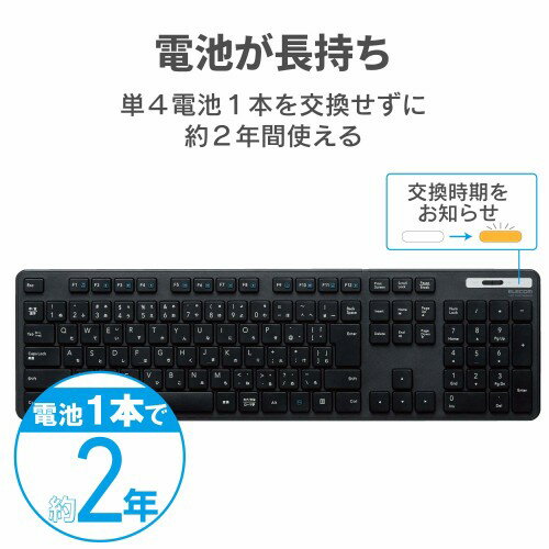 ELECOM 無線キーボード  TK-FDM110TXBK