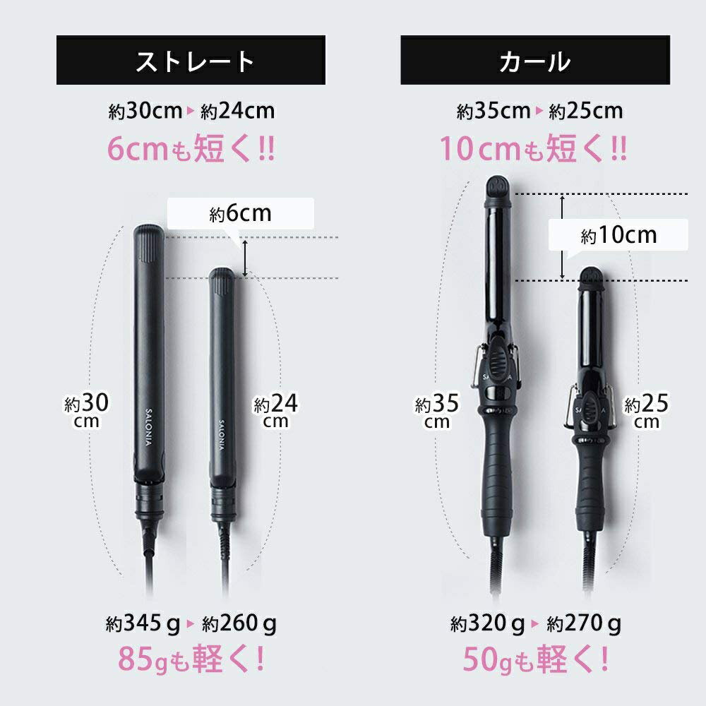 SALONIA ミニ ストレートヘアアイロン SL-010SB