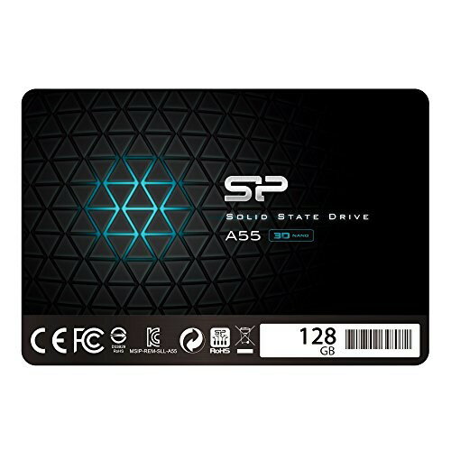 SILICONPOWER SSD 3D TLC NAND採用 SATA3 6Gb/s 2.5インチ 7mm A55シリーズ SP128GBSS3A55S25
