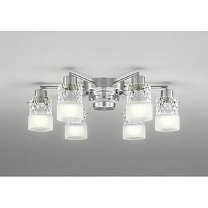 未使用品☆オーデリック☆ 照明器具 LEDシャンデリア 光色切替タイプ 連続調光 リモコン/LEDランプ付■OC257 096PC■ 【～10畳】 照明 おしゃれ シンプル モダン LED オーデリック ODELIC シャンデリア