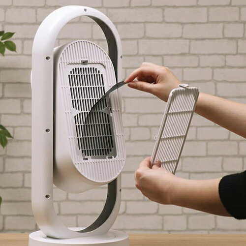 plus+more 3D セラミックヒーター ファン リモコン付 MO-WA003-WH