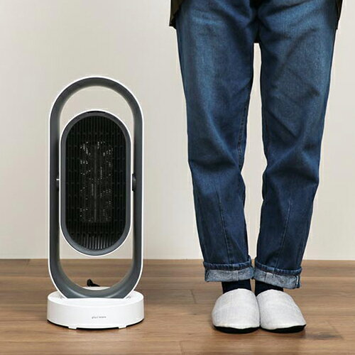 plus+more 3D セラミックヒーター ファン リモコン付 MO-WA003-WH