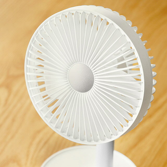 PRISMATE コードレスミニリビングファン モバイルバッテリー機能付 ホワイト PR-F038-WH