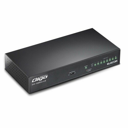 ELECOM ギガビットスイッチングハブ EHC-G08MN2A-HJB 楽天市場】エレコム スイッチングハブ ギガビット 8ポート 金属