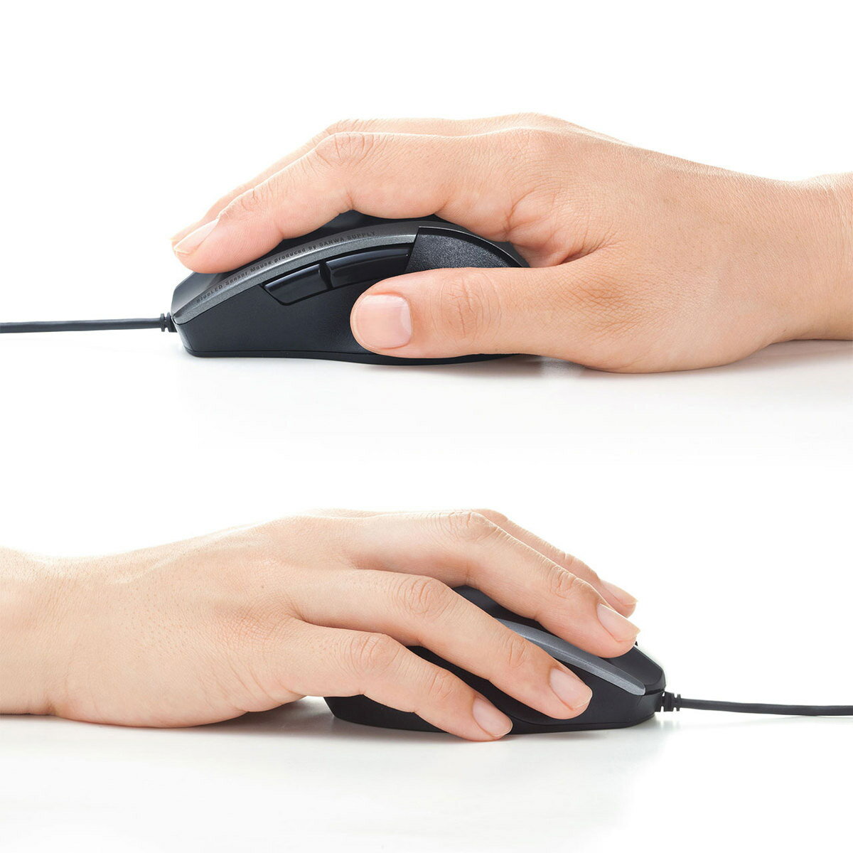 SANWA SUPPLY 静音有線ブルーLEDマウス MA-BL168BK