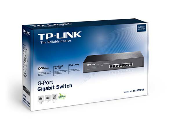 TP-LINK 8ポート ギガビット デスクトップ/ラックマウント スイッチ TL-SG1008