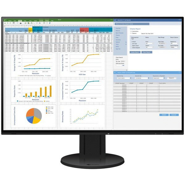 EIZO カラー液晶モニター EV2457-BK