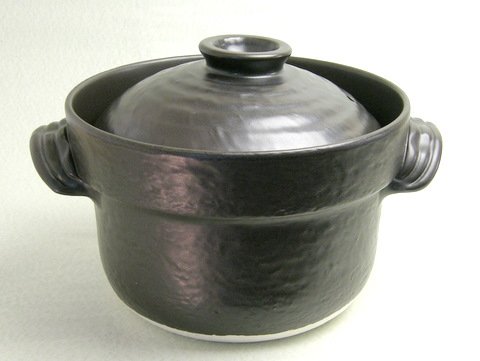 楽天市場】華月 萬古焼 大黒ごはん鍋 黒釉手造りごはん鍋 2合