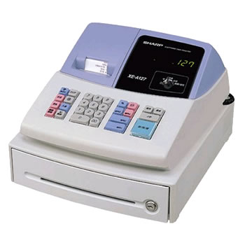 【中古品】SHARPレジスター XE-A417-B 店名設定無料 SHARP XE-A417B レジスター 70タッチ 250802