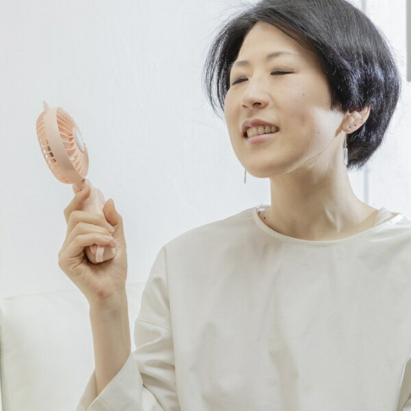 猫型ハンディーファン ピンク