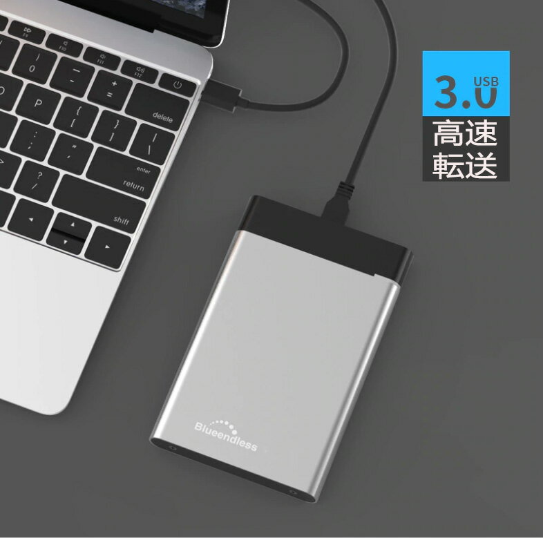 Blueendless 外付けHDD 1TB ポータブル型 HDD-1TB