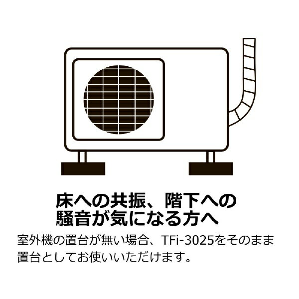 エアコン防振・ゴムマット TFi-3025 タツフト 0415-00007 エアコン 防振 ゴムマット 振動抑制 再生ゴム 耐荷重 安定性 防災対策 製品安全 高品質 中国製 軽量 耐久性 設置簡単 安心の品質保証 安全対策 設置場所 安全設計