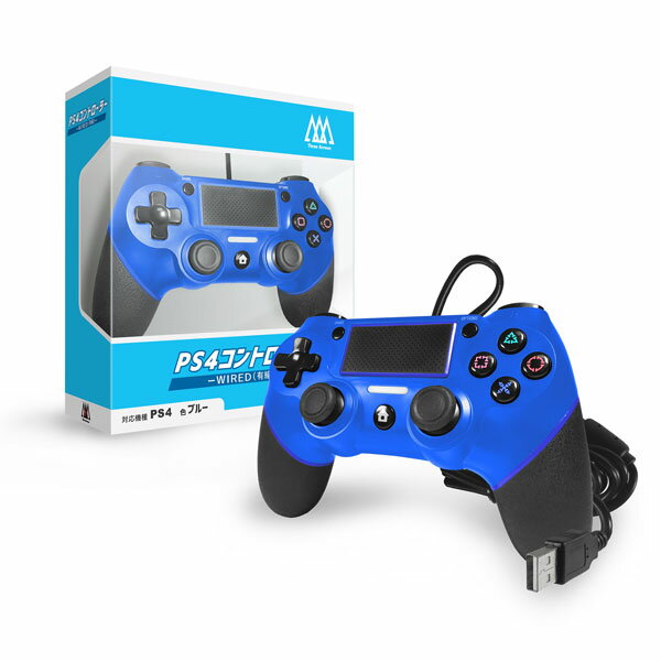 楽天市場】スリーアロー Three Arrows PS4用有線コントローラ ブルー