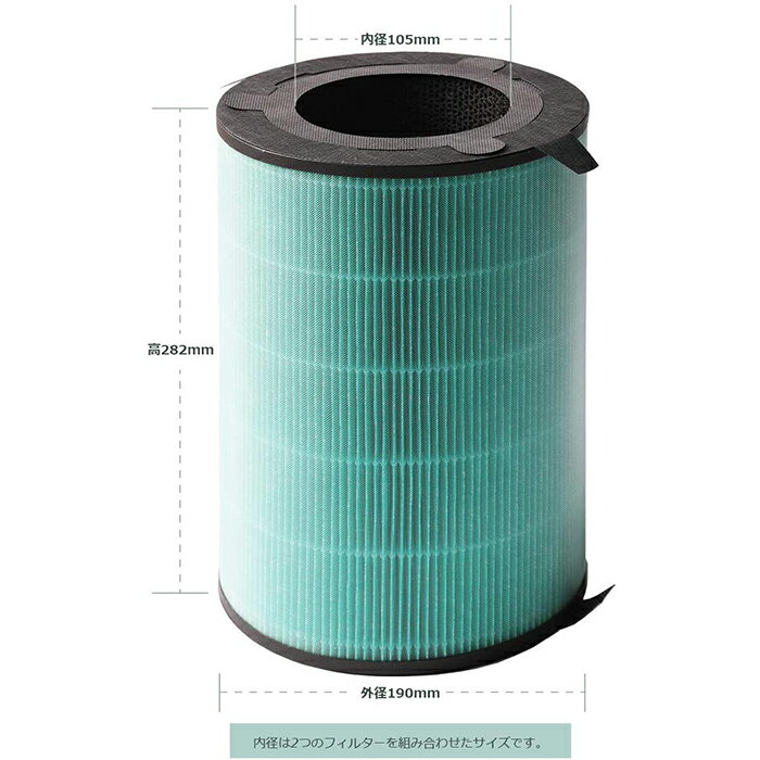 KTJBESTF 空気清浄機用フィルター 360°酵素フィルター EJT-S200 ,EJT-1100SD 互換品