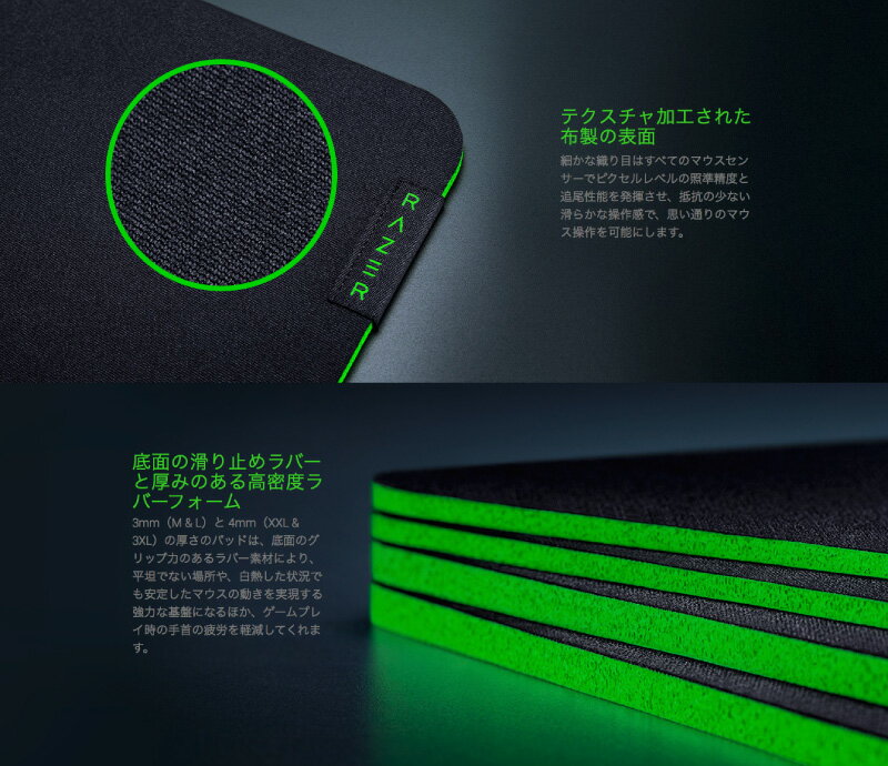 RAZER ゲーミングマウスパッド Gigantus V2 M RZ02-03330200-R3M1