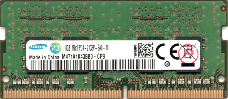 SAMSUNG PC4-17000S DDR4-2133 8GB SO-DIMM 260pin ノートパソコン用メモリ M471A1K43BB0-CPB