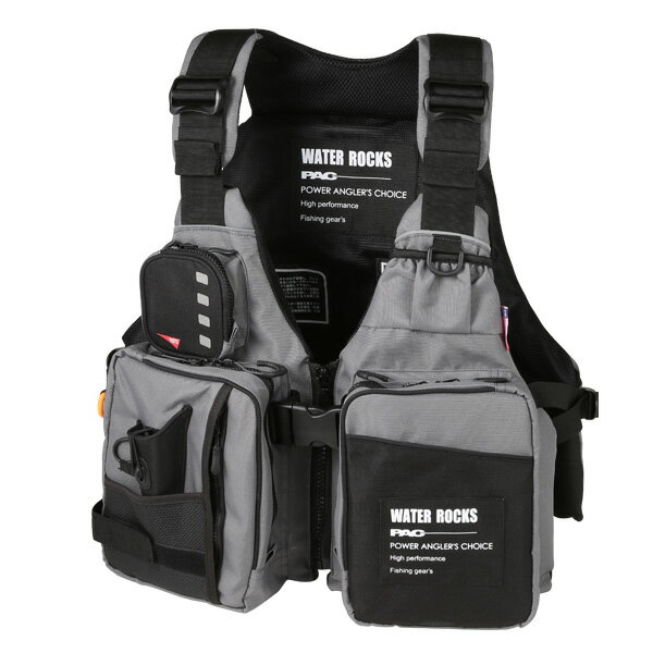 ウォーターロックス Water Rocks ウォーターロックス ショートライフベスト 釣り フィッシング フリー チャコール WRLV-3137