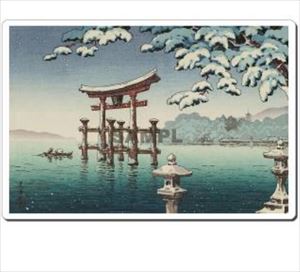 日本 Japan 浮世絵 Ukiyoe マウスパッド Mausupad 14011 土屋光逸 - 雪の宮島