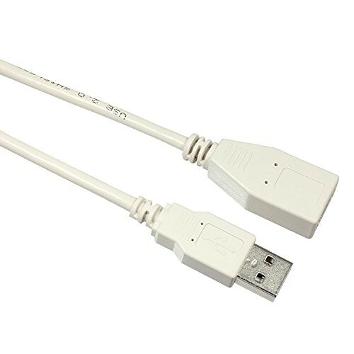 TARO'S USBケーブル 2.0ハイスピード 延長ケーブル 3m ライトグレー CBUSB-AF-3M