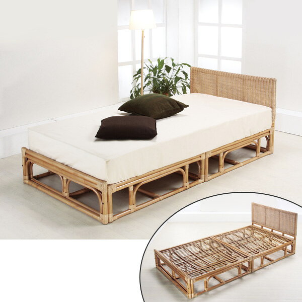 楽天市場】今枝ラタン 籐 ラタンベッド スノコベッド シングル 005an