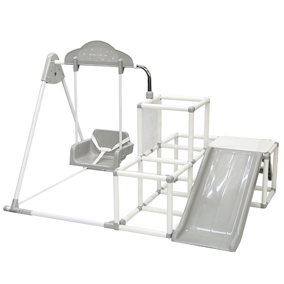 野中製作所 おりたたみ わんぱくスライダージム ブランコ付DX グレーホワイト 楽天市場】野中製作所 おりたたみわんぱくスライダージム ブランコ付き
