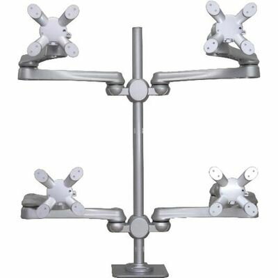 ウィンテクノ 水平多関節クランプ固定4画面アーム 銀 LA-517-5Q