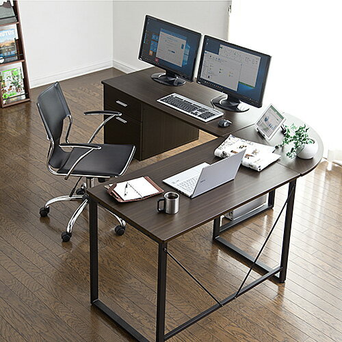 楽天市場】サンワサプライ サンワダイレクト パソコンデスク l字型