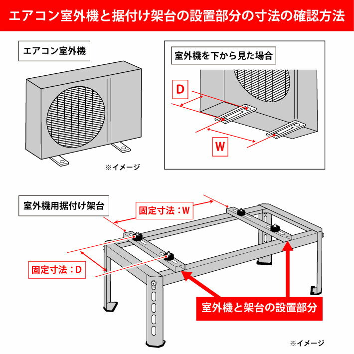 エアコン室外ユニット用据付架台 壁面用 ブラケットタイプ B-KBZAM