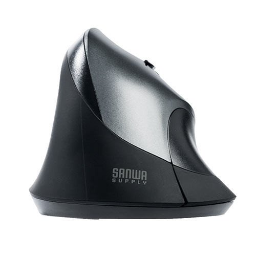 サンワダイレクト エルゴノミクスマウス ワイヤレス 腱鞘炎防止 ブルーLED 5ボタン 400-MA092