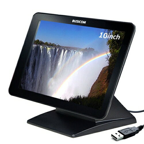 BC-SD10T-ST-B 67-2195-26 BC-10インチLCDタッチパネルディスプレイ スタンドあり 黒 BC-SD10T-ST-B