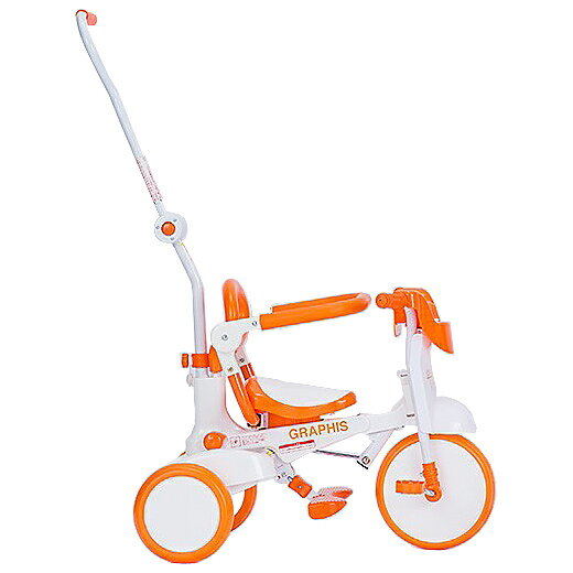楽天市場】池商 GRAPHIS 折りたたみ三輪車 ホワイトオレンジ