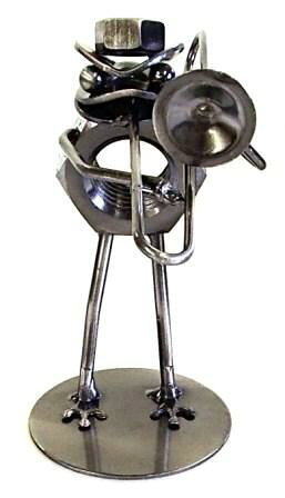 楽天市場】寺子屋 カエルの音楽隊 メタルクラフト トロンボーン 置物