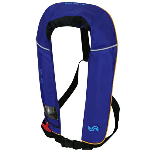 ブルーストーム bluestorm 自動膨張式 ライフジャケット 肩掛け式 ブルー オレンジ bsj-2520rs