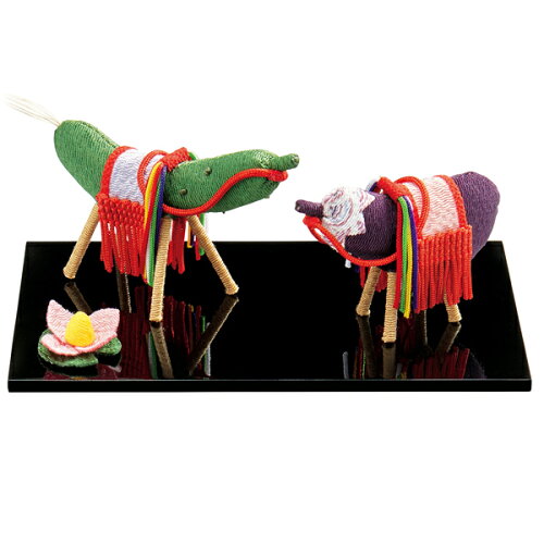 盆用品　盆飾り ちりめん　牛馬飾り　プレミアム