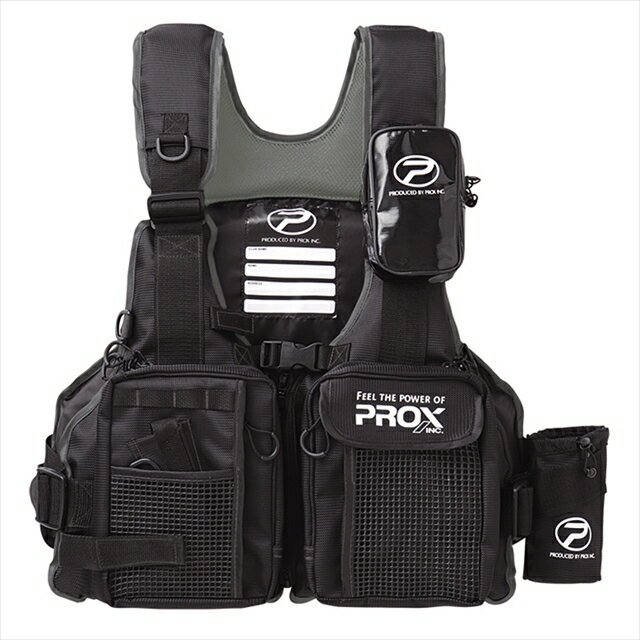 プロックス フローティングゲームベスト 大人用 Sサイズ ブラック/グレー PX399SKG PROX フローティングベスト