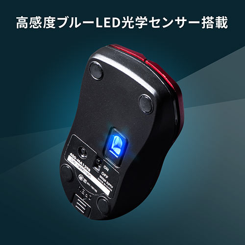 サンワサプライ 超小型Bluetoothマウス レッド 400-MA129R/EZ4-MA129R