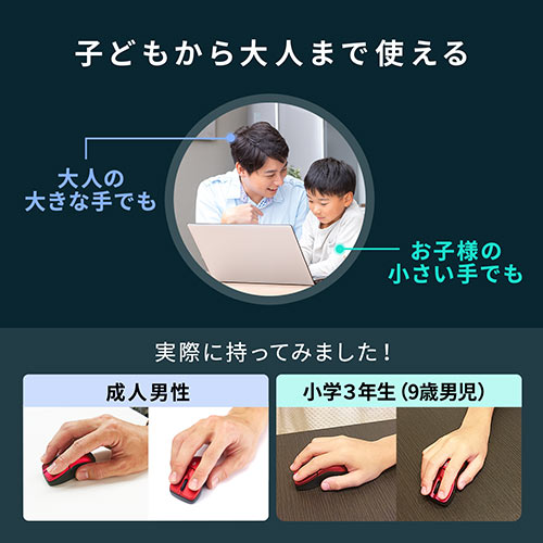 サンワサプライ 超小型Bluetoothマウス レッド 400-MA129R/EZ4-MA129R