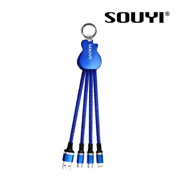 ソウイジャパン SY-104-BL 直送 3in1充電ケーブル ブルー