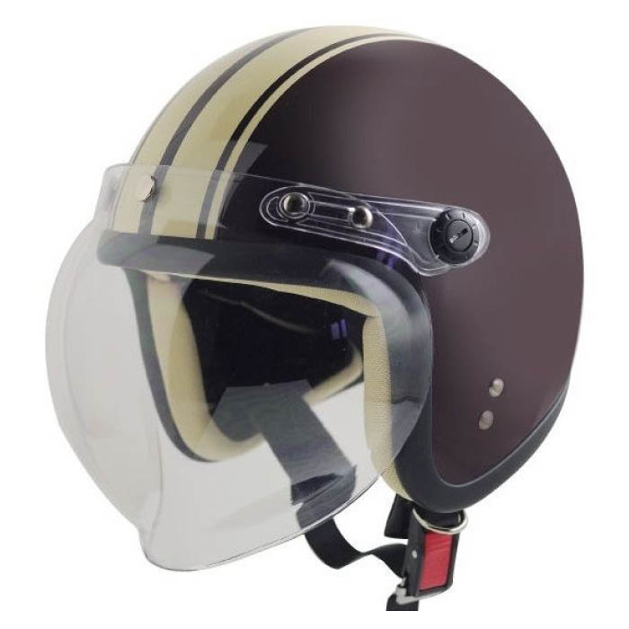 楽天市場】日新商会 NISCOA・NT-71 シールド付JETヘルメット マット