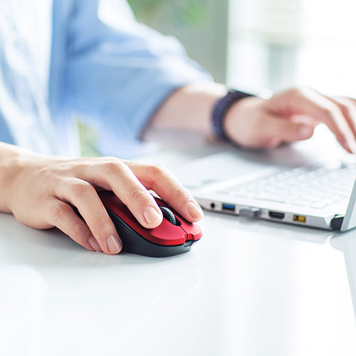 サンワサプライ ワイヤレスマウス レッド 400-MA097R/EZ4-MA097R