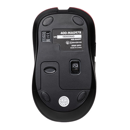 サンワサプライ ワイヤレスマウス レッド 400-MA097R/EZ4-MA097R