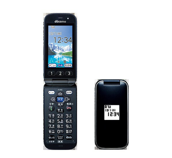 NTTdocomo - FUJITSU らくらくホン ベーシック4 F-01G ブラック ムスビー｜安心保証付 美品 F-01G らくらくホン ベーシック4